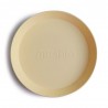 DINNER PLATE ROUND (SET OF 2) SOLID PALE DAFFODIL 19x19x3 CM