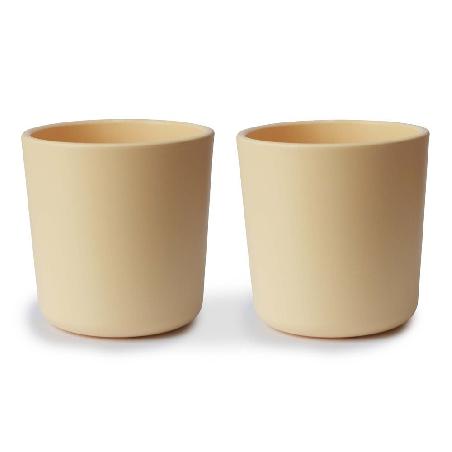 CUPS (SET OF TWO) SOLID PALE DAFFODIL 7.5x7.5x7 CM