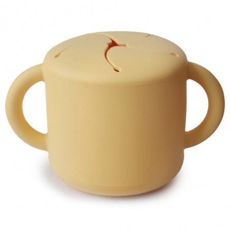 SILICONE SNACK CUP SOLID PALE DAFFODIL 8.5x8.5x14.5 CM
