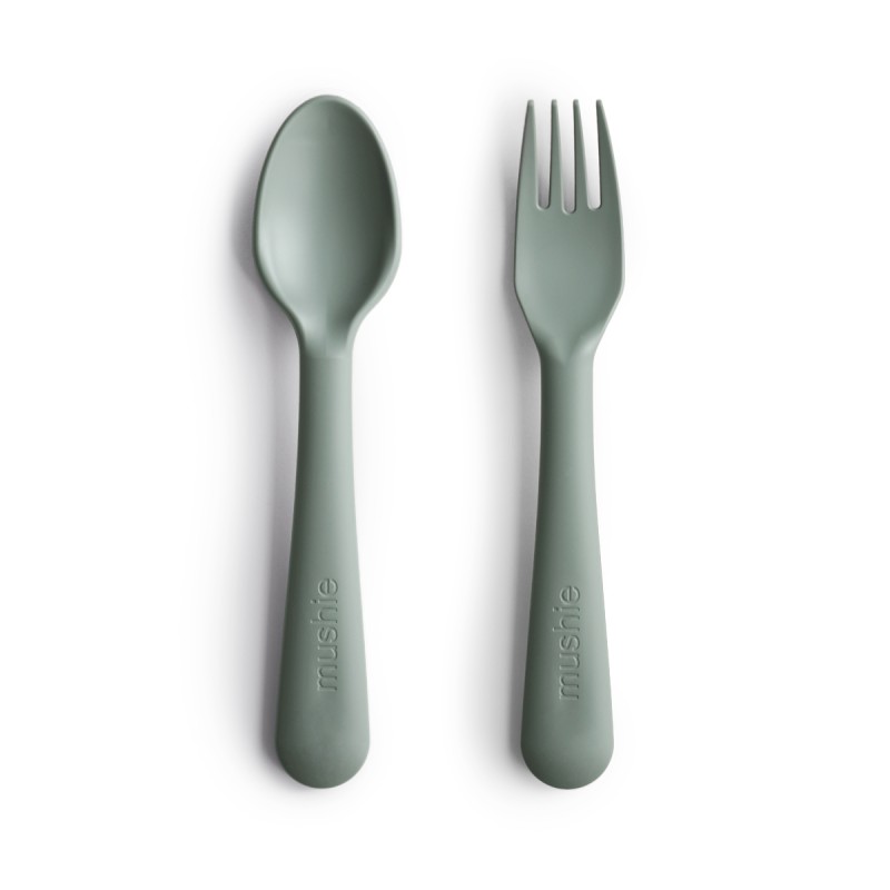 FORK AND SPOON (2 PACK) SOLID SAGE 15.5x2.5 CM