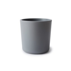 CUPS (SET OF TWO) SOLID SMOKE 7.5x7.5x7 CM