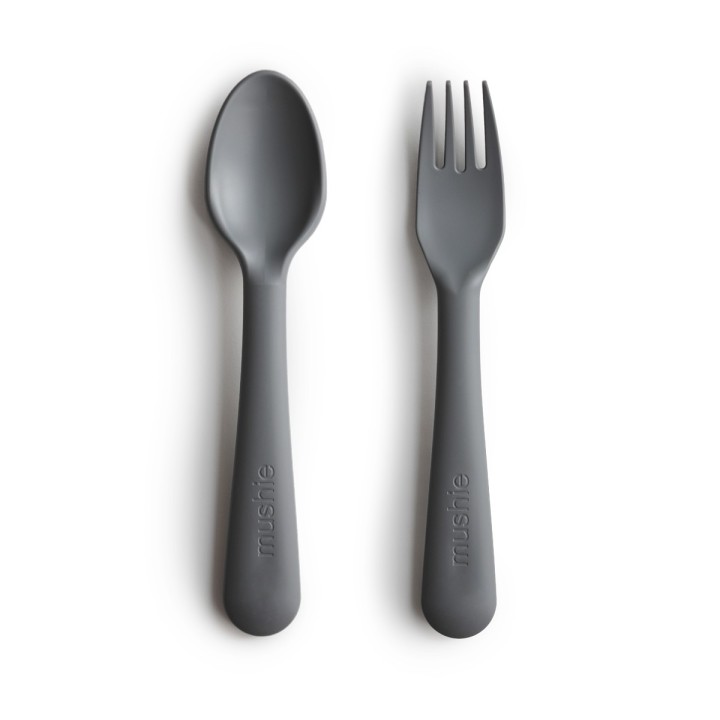 SET FORCHETTA E CUCCHIAIO SOLID SMOKE 15.5x2.5 CM