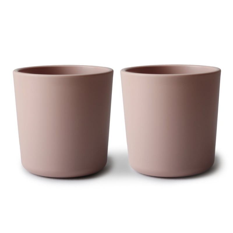 CUPS (SET OF TWO) SOLID BLUSH 7.5x7.5x7 CM
