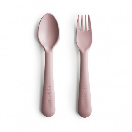 FORK AND SPOON (2 PACK) SOLID BLUSH 15.5x2.5 CM