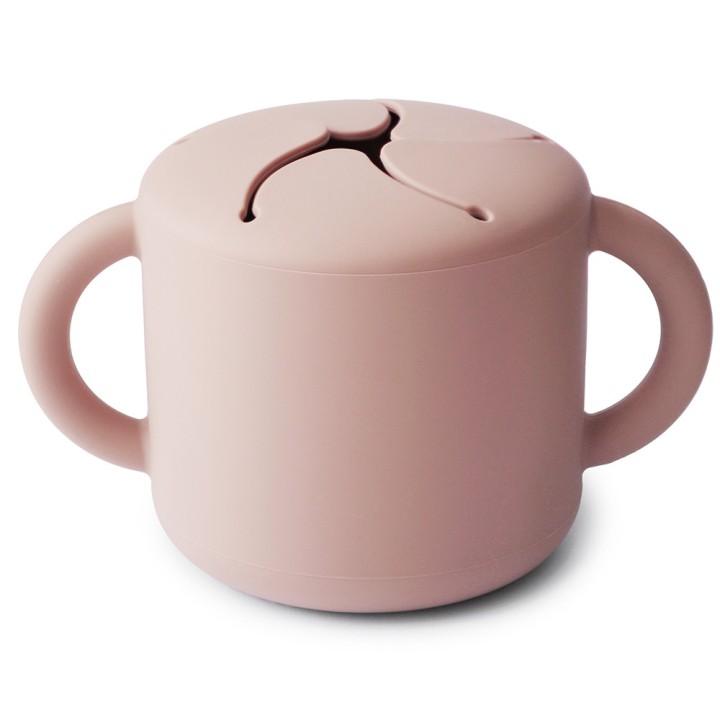TAZZA PORTA MERENDA SILICONE SOLID BLUSH 8.5x8.5x14.5 CM