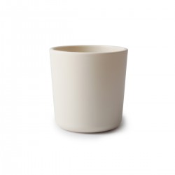 CUPS (SET OF TWO) SOLID IVORY 7.5x7.5x7 CM