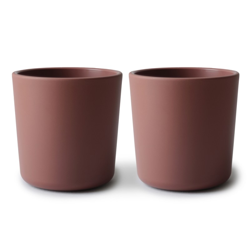 CUPS (SET OF TWO) SOLID WOODCHUCK 7.5x7.5x7 CM