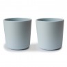 CUPS (SET OF TWO) SOLID POWDER BLUE 7.5x7.5x7 CM