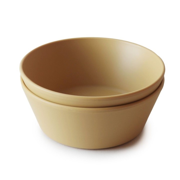 DINNER BOWL ROUND (SET OF 2) SOLID MUSTARD 13x13x5 CM