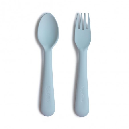 FORK AND SPOON (2 PACK) SOLID POWDER BLUE 15.5x2.5 CM