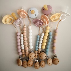 PACIFIER CLIP HALO DRIED THYME 21.5x1.5 CM
