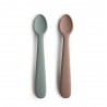SILICONE SPOON (2 PACK) SOLID STONE+CLOUDY MAUVE 16x2.5x1 CM