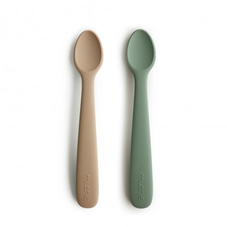 SILICONE SPOON (2 PACK) SOLID NATURAL+DRIED THYME 16x2.5x1 CM