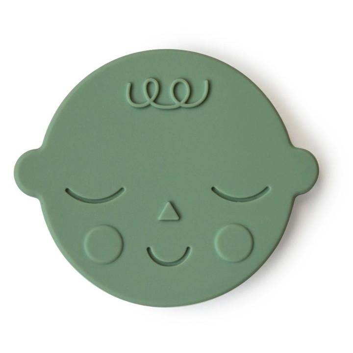 MORDEDOR SILICONA FACE PISTACHIO 8x8x0.7 CM