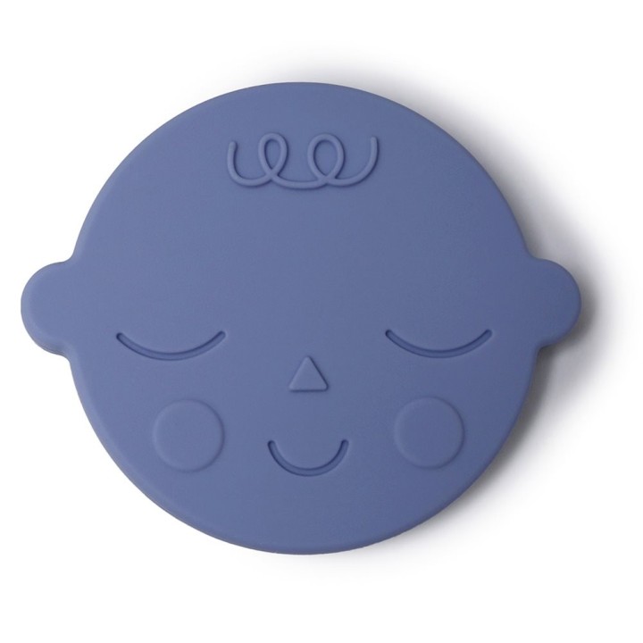 SILICON TEETHER FACE BLUEBERRY 8x8x0.7 CM
