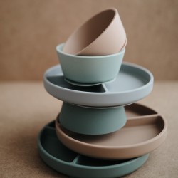 SUCTION BOWL SOLID NATURAL 12x12x5 CM