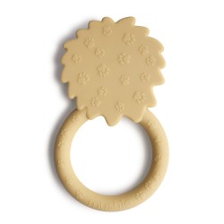 SILICON TEETHER LION SOFT YELLOW 11.8x7.2x1 CM