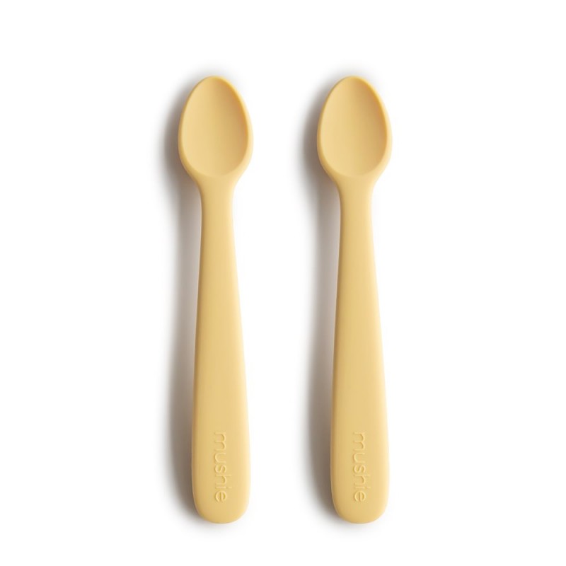 SILICONE SPOON (2 PACK) SOLID PALE DAFFODIL 16x2.5x1 CM