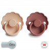SILICONE PACIFIER BLOCK 2 PACK DAISY PINK CREAM/PWD.BLUSH 0+
