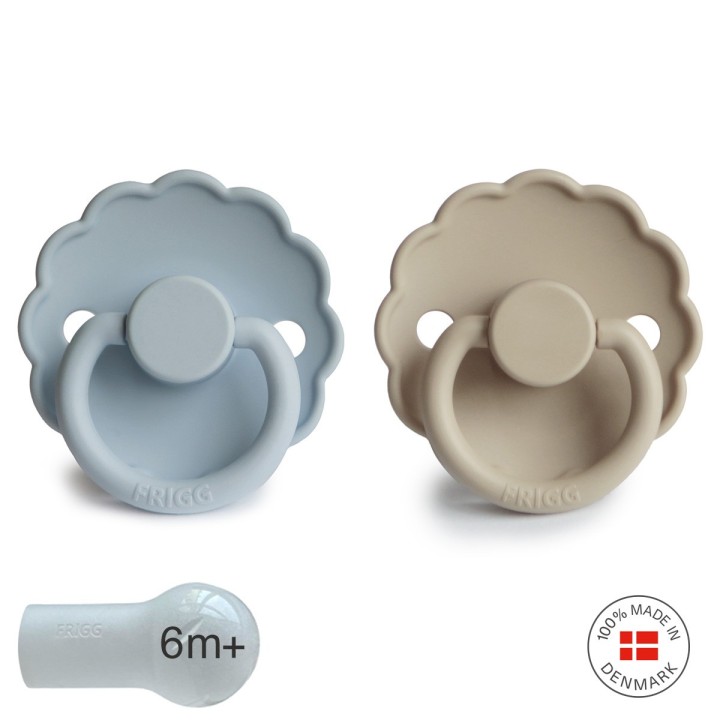 SUCCHIETTO B. SILICONE 2 IN 1 DAISY POWDER BLUE/SANDSTON 6+