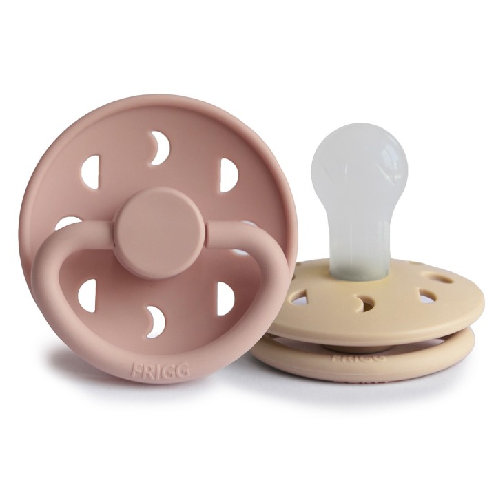 PACK 2 CHUPETES BLOCK SILICONA MOON PHASE BLUSH/CROISSANT 0+