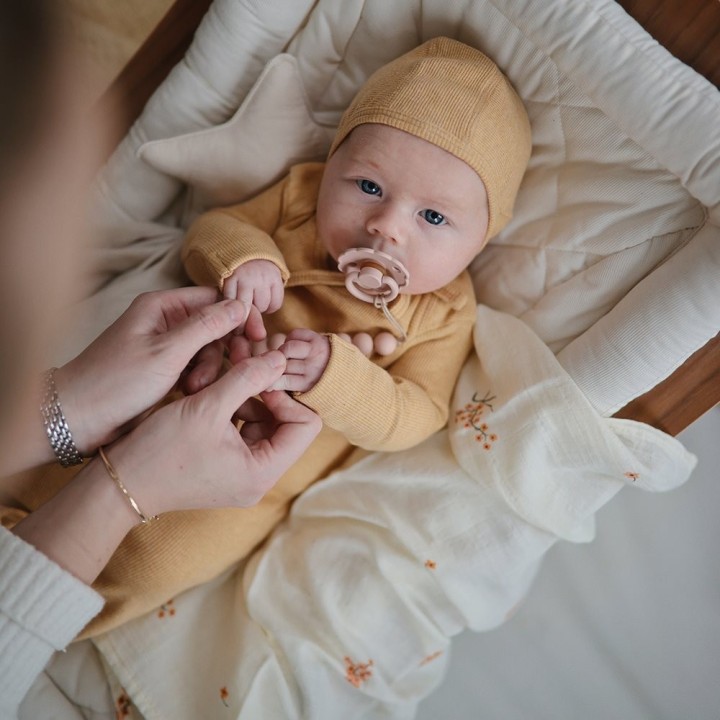 BODY A MANICHE L. CON NODO MUSTARD MELANGE 0-3m