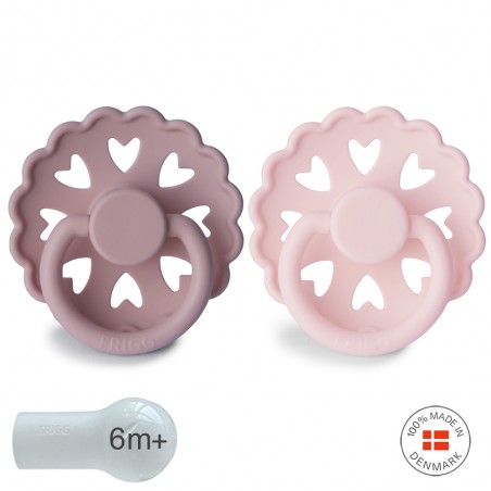 SILICONE PACIFIER BLOCK 2 PACK FAIRYTALE L.MERMAID/S.QUEEN 6+