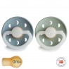 LATEX PACIFIER NIGHT 2 PACK MOON PHASE ST.BLUE/SAGE 0+