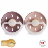 LATEX PACIFIER NIGHT 2 PACK MOON PHASE TW.MAUVE/BLUSH 0+