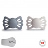 SYMM. SILICONE PACIFIER 2 PACK LUCKY GREAT G./SILVER G. 6+