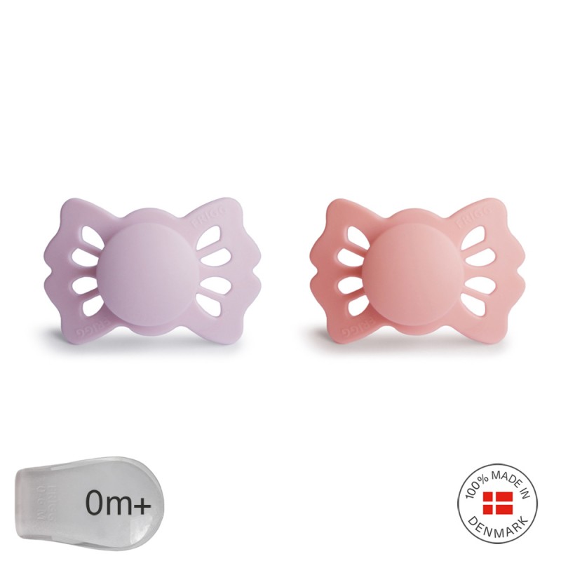 SYMM. SILICONE PACIFIER 2 PACK LUCKY S.LILAC/PRETTY P. 0+