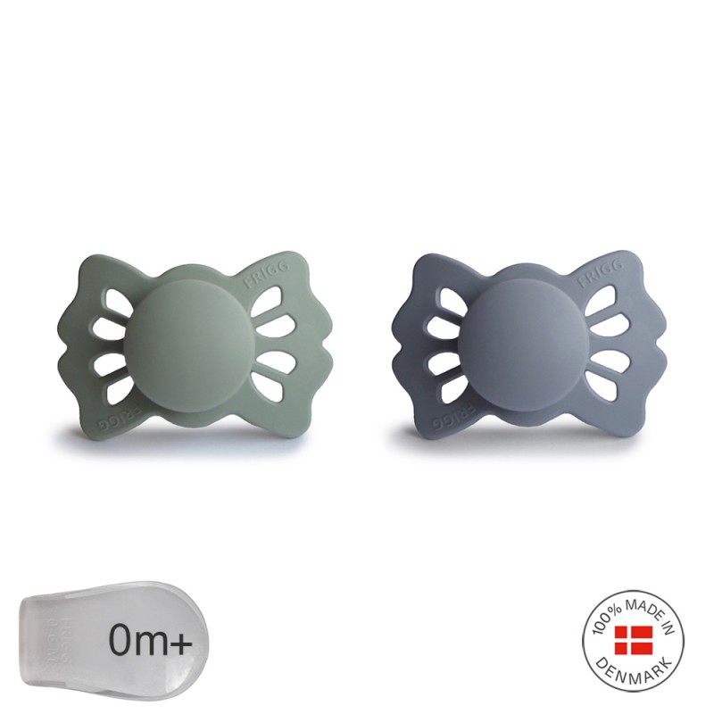 SYMM. SILICONE PACIFIER 2 PACK LUCKY SAGE/GRATE G. 0+