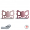 ANAT. SILICONE PACIFIER 2 PACK BUTTERFLY BLUSH/CEDAR 6+