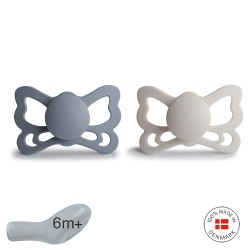 SUCCHIETTO ANA.SILICONE 2 IN 1 BUTTERFLY GREAT G./SILVER G. 6+