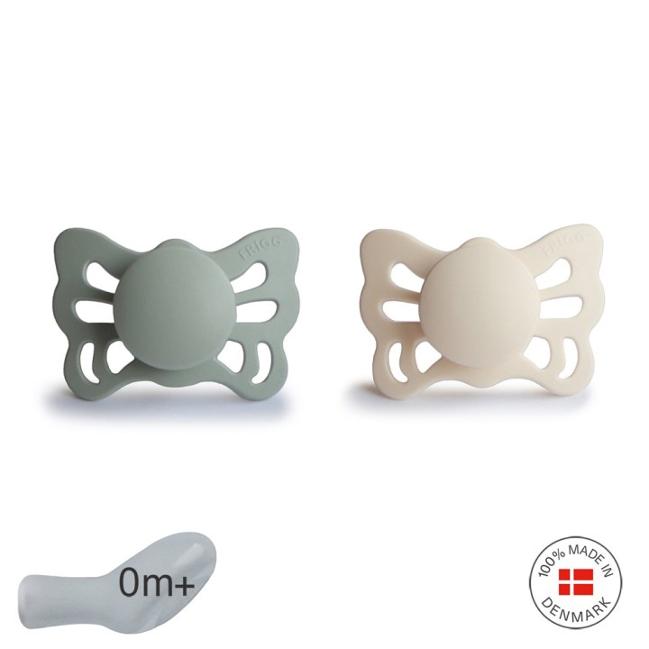 SUCCHIETTO ANA.SILICONE 2 IN 1 BUTTERFLY SAGE/CREAM 0+