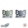 ANAT. SILICONE PACIFIER 2 PACK BUTTERFLY SAGE/GRATE G. 0+