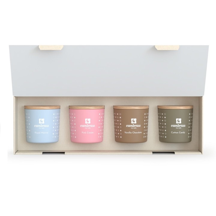 SET 4 CANDELE PROFUMATE 5 cl STAR UNICO 4.5x4.5x4.5 CM