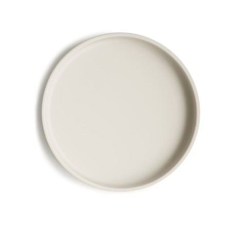 CLASSIC SUCTION PLATE SOLID IVORY 18x18x2 CM