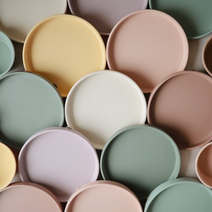 PIATTO CON VENTOSA CLASSICO SOLID NATURAL