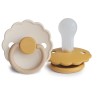 SILICONE PACIFIER BLOCK 2 PACK DAISY CHAMOMILE/HONEY G. 6+
