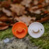 SILICONE PACIFIER BLOCK 2 PACK ROPE CREAM/MAPLE 0+