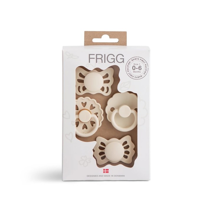 IL MIO PRIMO CIUCCIO 4 PACK FLORAL HEART CREAM 0+