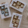 BABY'S FIRST PACIFIER 4 PACK FLORAL HEART CREAM 0+