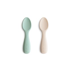 TODDLER STARTER SPOON 2-PACK SOLID SHIFNG SND+CAMBR.BLU 2.5x10.5x1 CM