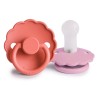 SILICONE PACIFIER BLOCK 2 PACK DAISY POPPY/LUPINE 6+