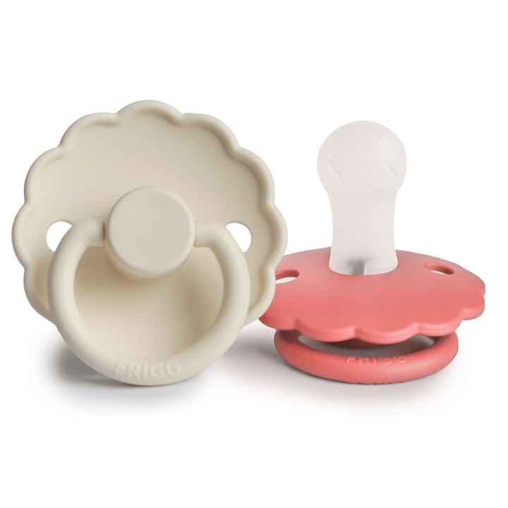 SUCCHIETTO B. SILICONE 2 IN 1 DAISY CREAM/POPPY 0+