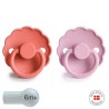 SILICONE PACIFIER BLOCK 2 PACK DAISY POPPY/LUPINE 6+