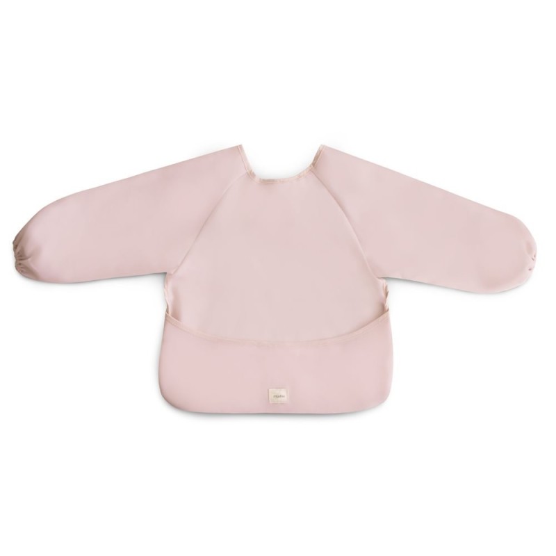 LONG SLEEVE BIB SOLID BLUSH 36x40 CM