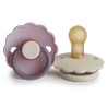 LATEX PACIFIER BLOCK 2 PACK DAISY LAV.HAZE/CREAM 0+