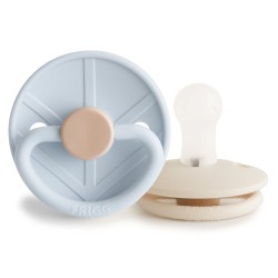 SUCCHIETTO B. SILICONE 2 IN 1 LITTLE VIKING POWDER BLUE/CREAM 0+